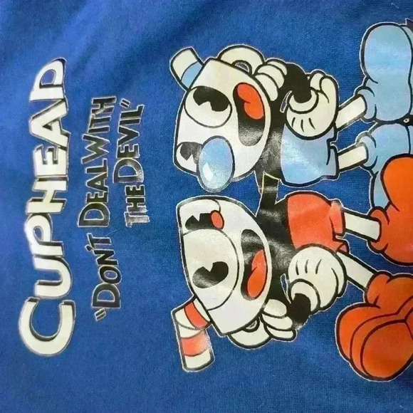 Kids cup head hoodie blue size kids age  6-8 - Picture 3 of 4